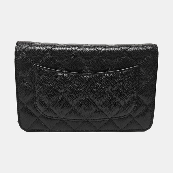 WOC Quilted Grained Calfskin Black