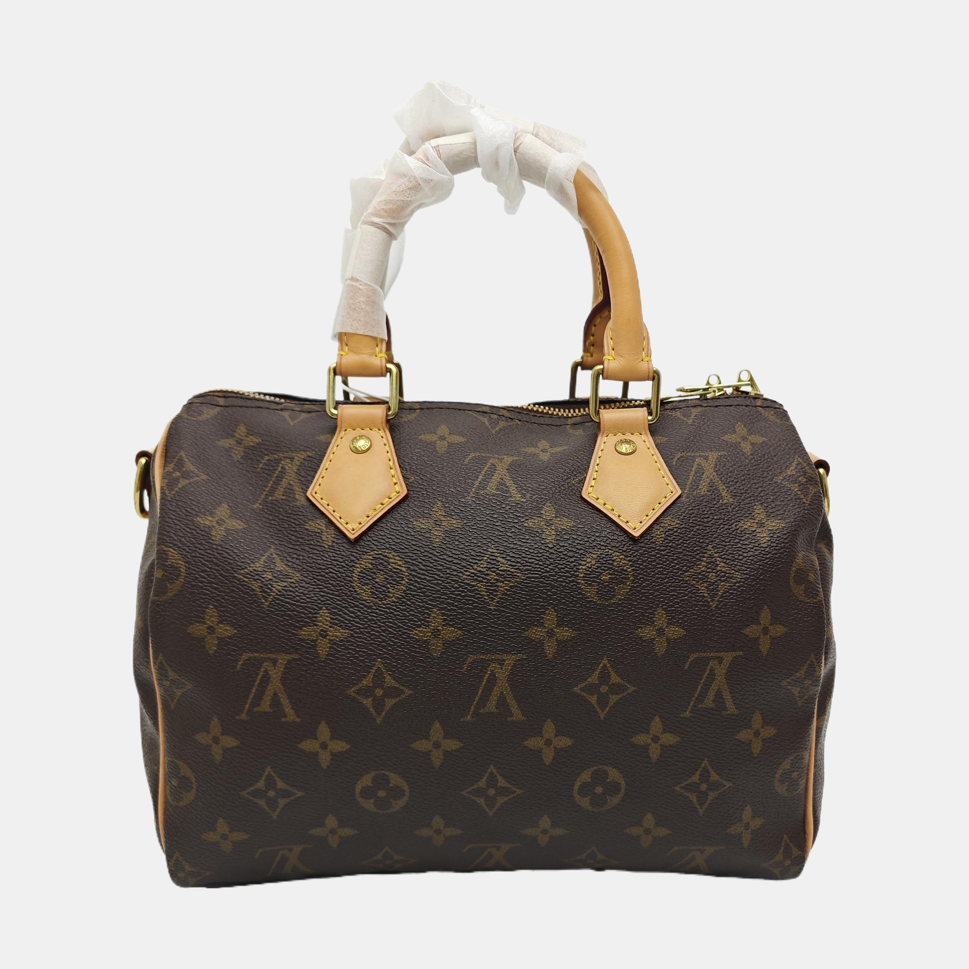 SPEEDY 25 Monogram Coated Canvas Brown