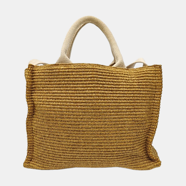 Straw Tote Bag Brown
