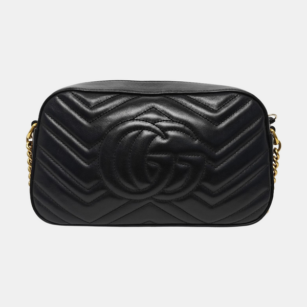 GG Marmont Small Quilted Calfskin Black