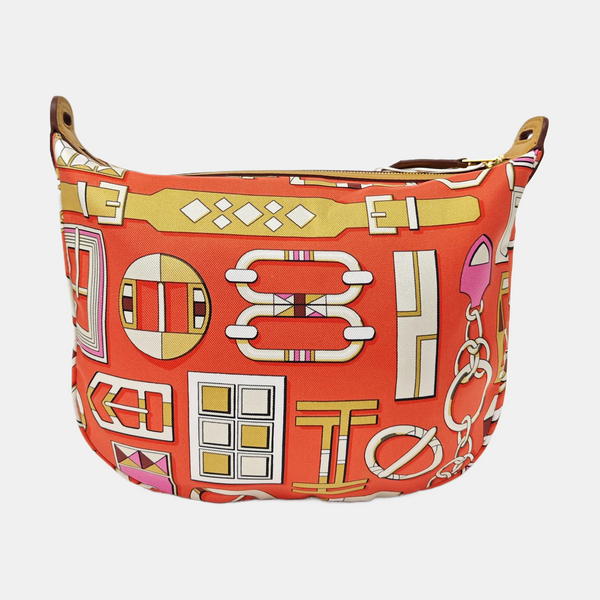 Silk Satin Shoulder Bag Red