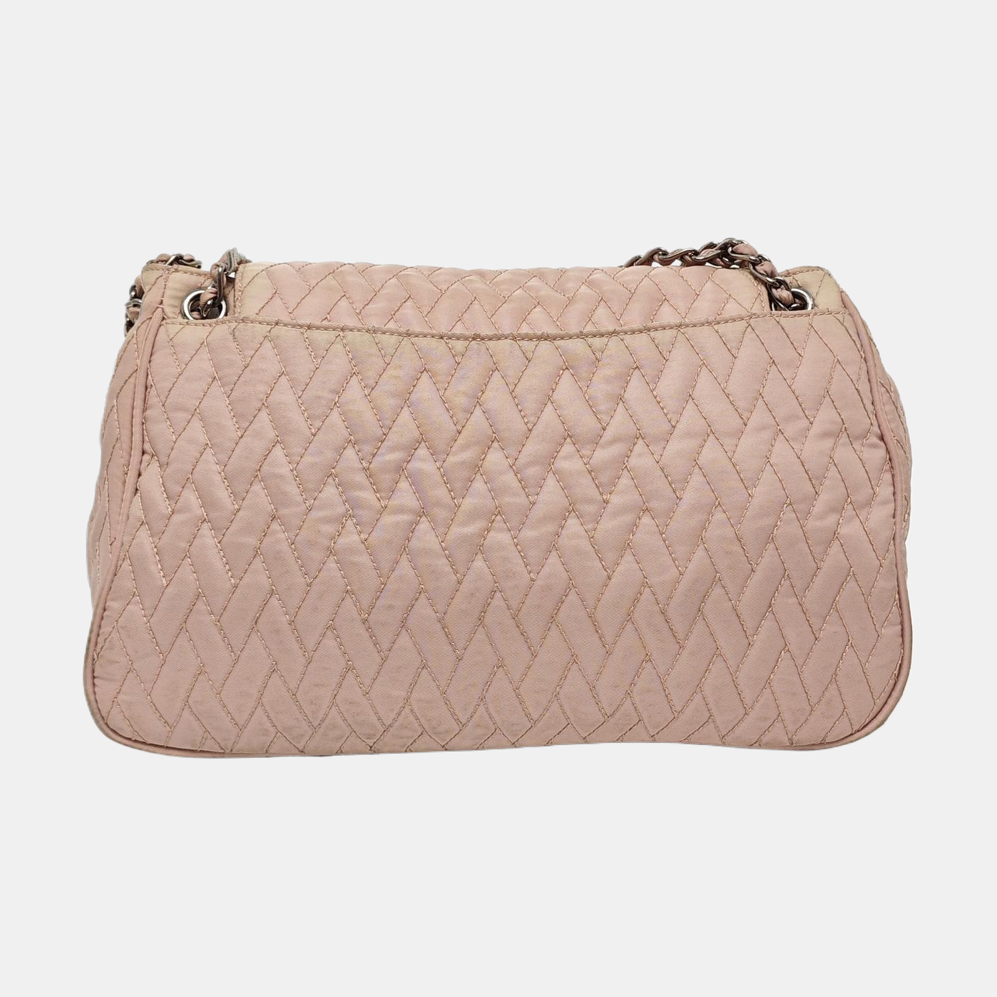 Quilted Nylon Shoulder Bag Pink