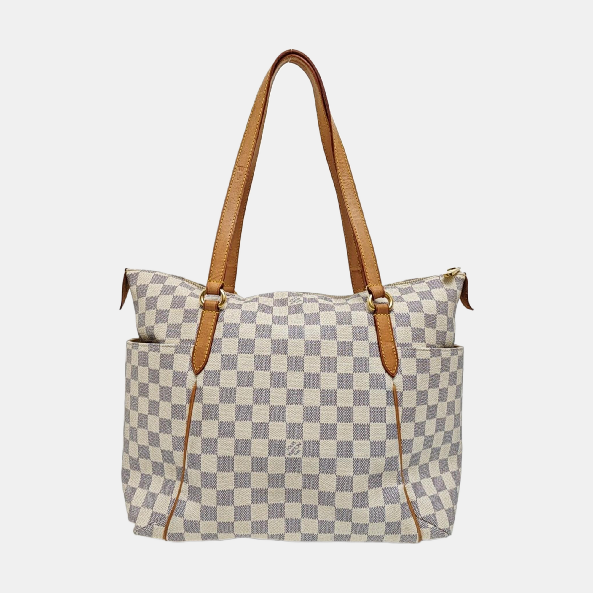 TOTALLY MM Damier Azur Coated Canvas White