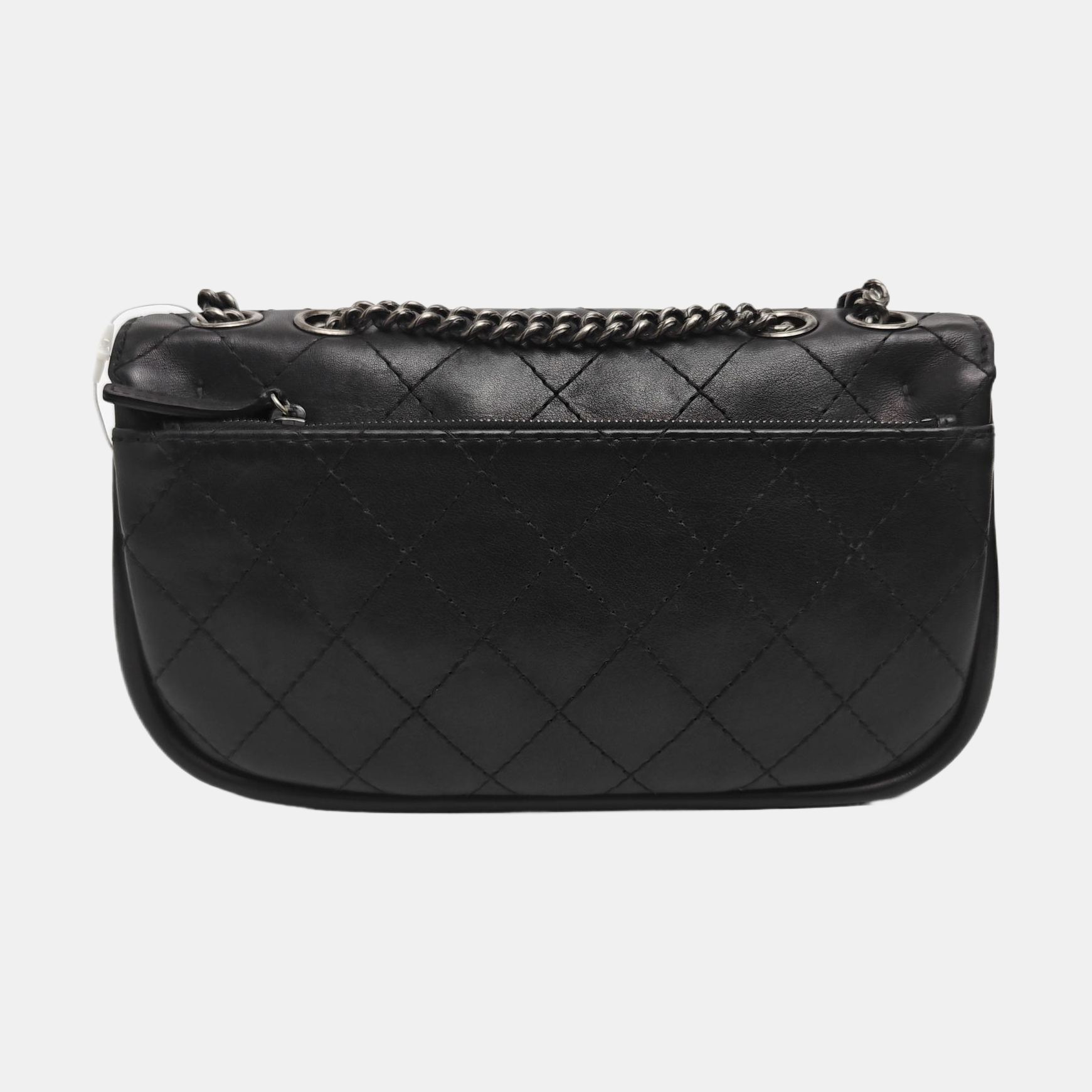 Quilted Calfskin Shoulder Bag Black