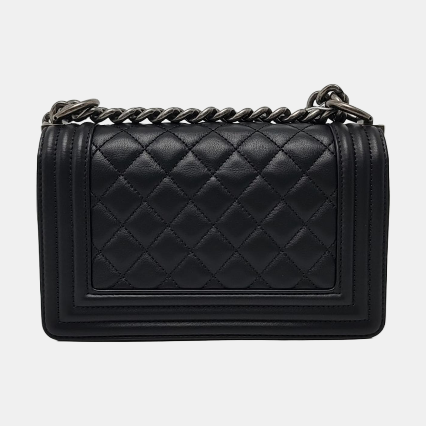 BOY CHANEL Small Quilted Calfskin Black