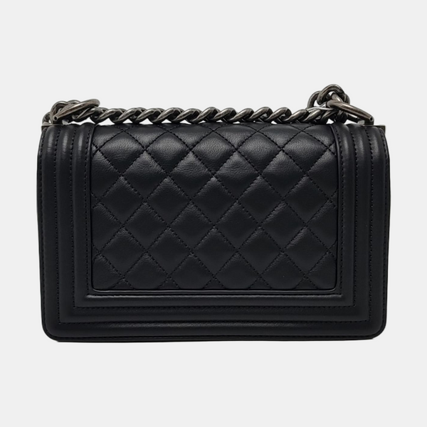 BOY CHANEL Small Quilted Calfskin Black