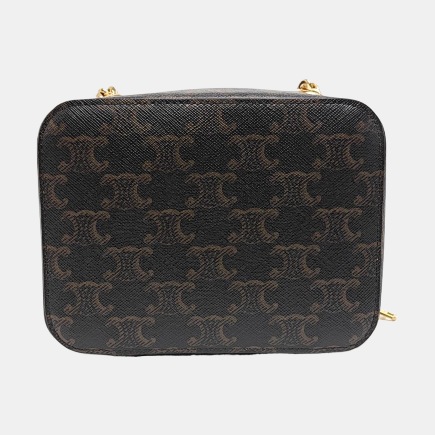 TRIOMPHE Small Quilted Coated Canvas Black