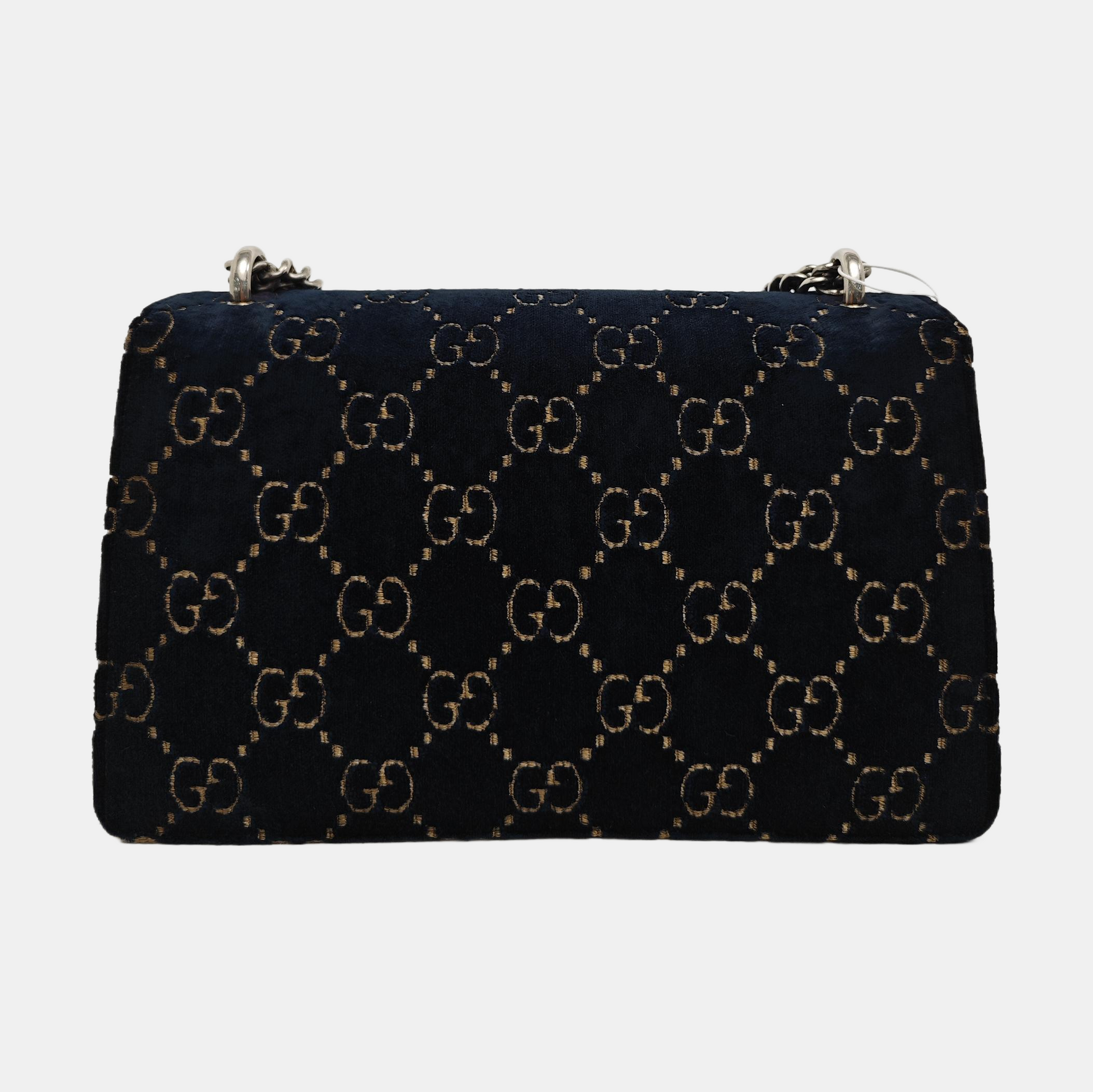 Dionysus Small Monogram Velvet Blue
