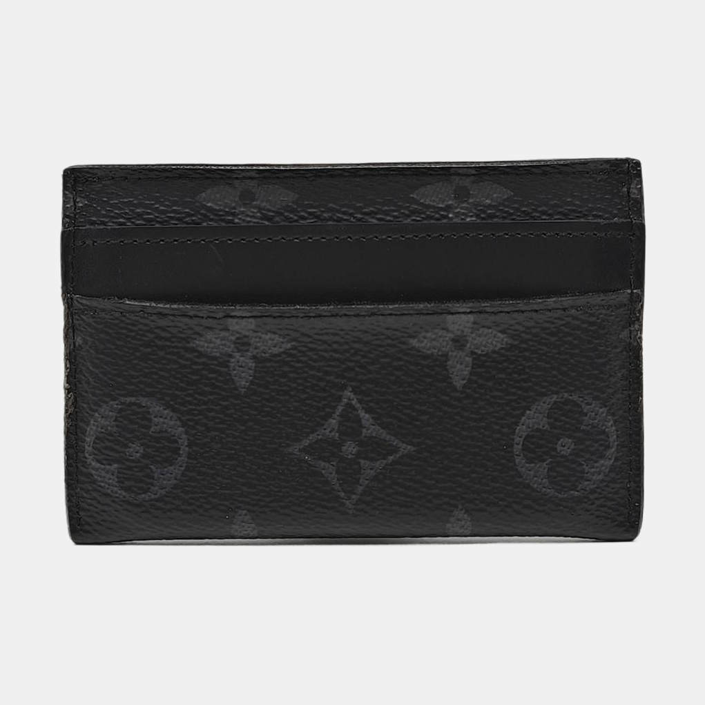 Monogram Coated Canvas Clutch Black