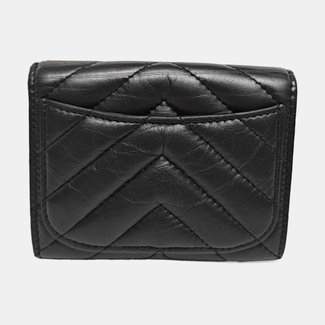 2.55 Chevron Calfskin Black Wallet