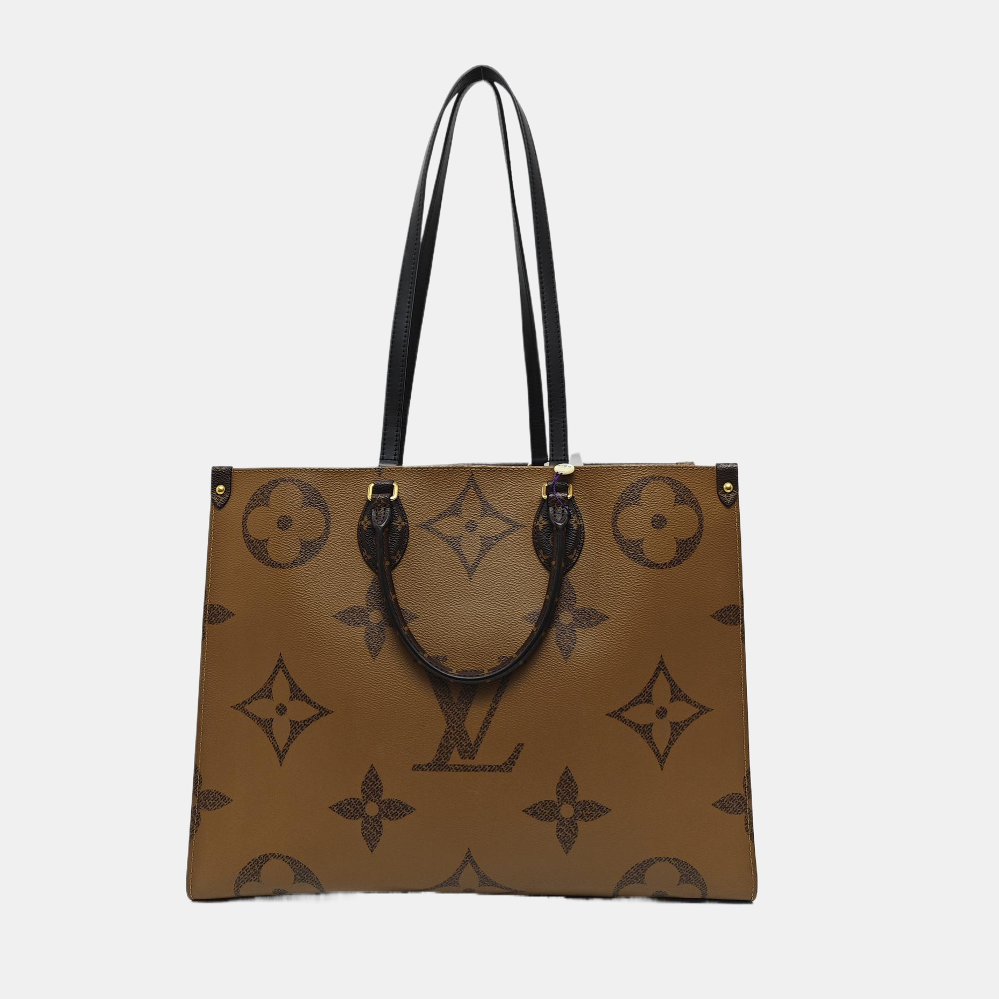 Authenticated pre-owned  ONTHEGO GM Monogram Coated Canvas Brown - Tote Bag at Looply