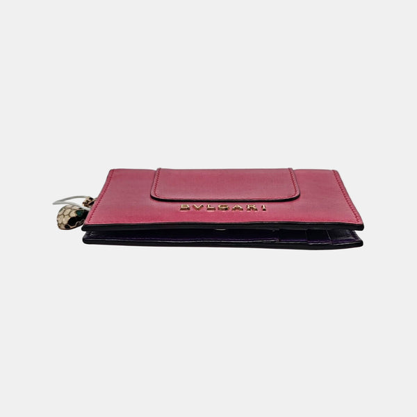 SERPENTI FOREVER Calfskin Red Card Holder