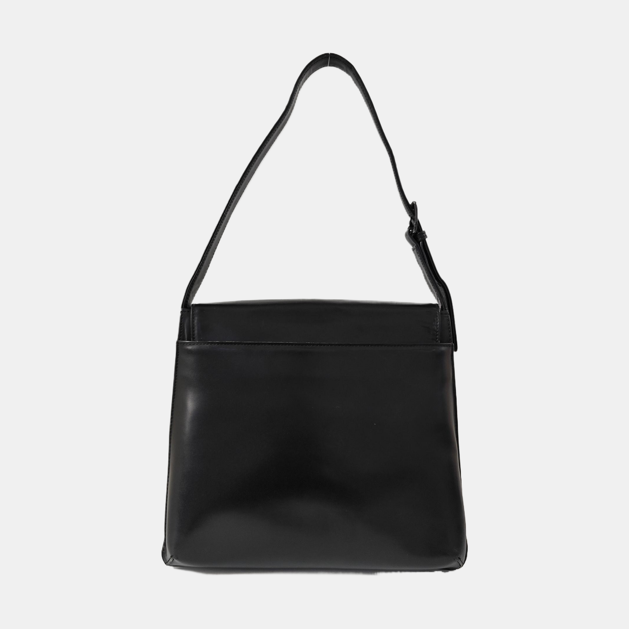 Calfskin Shoulder Bag Black