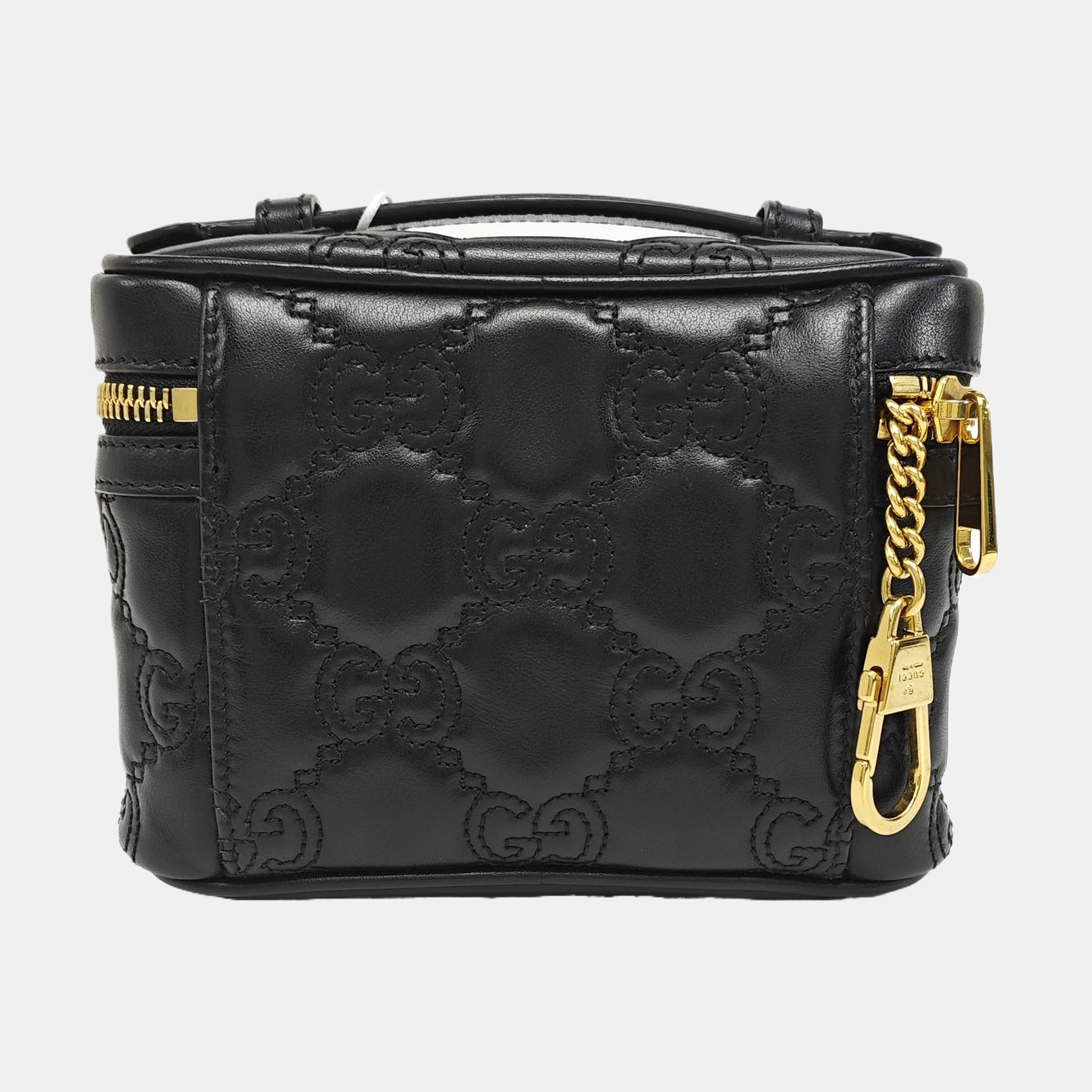 Monogram Calfskin Shoulder Bag Black