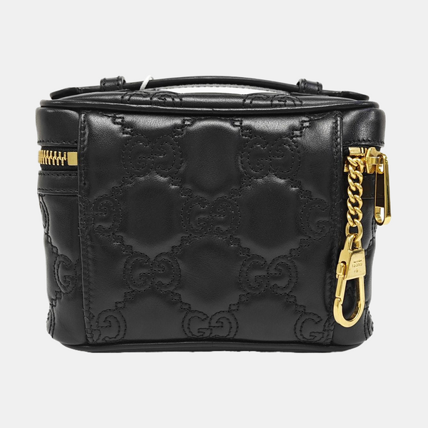 Monogram Calfskin Shoulder Bag Black