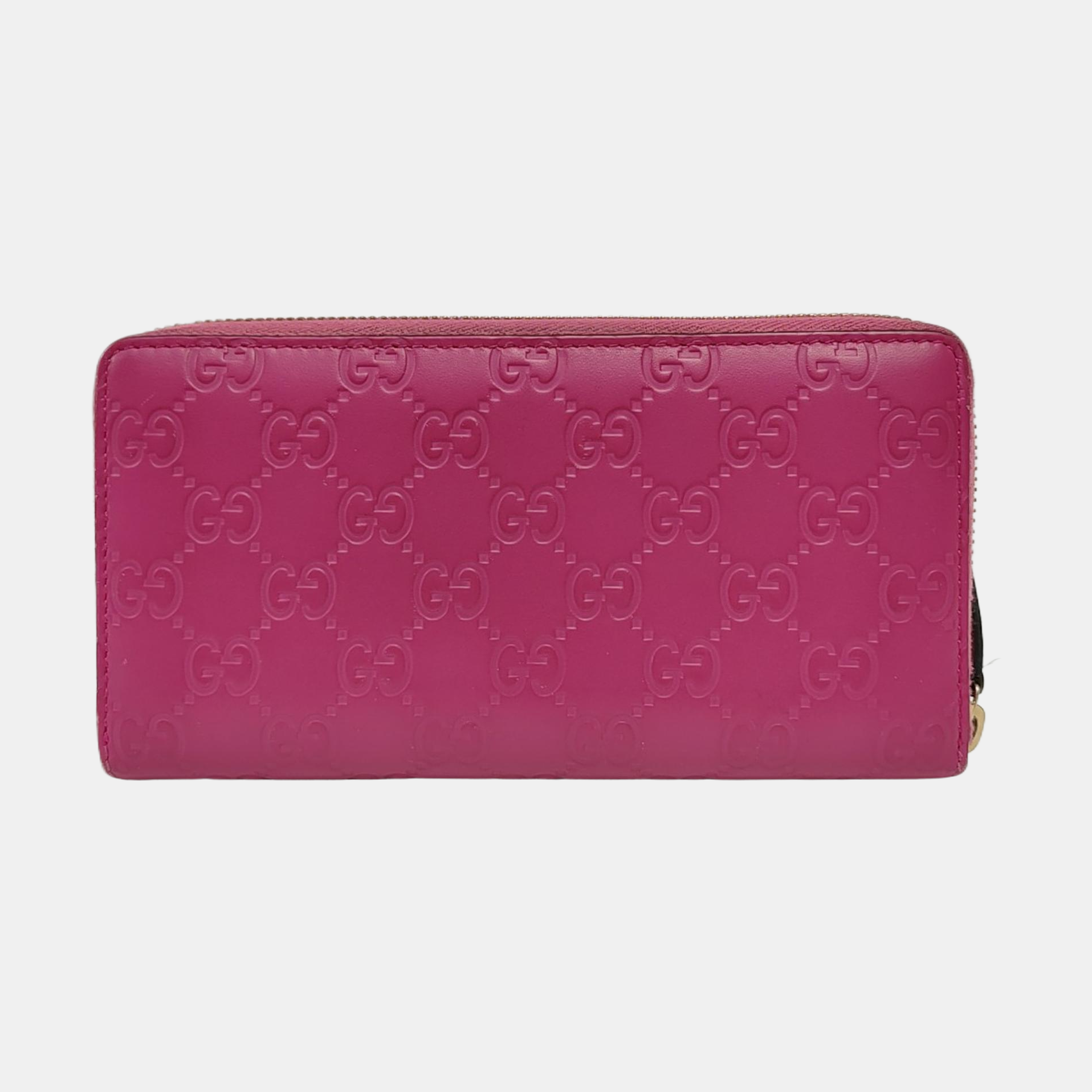 Signature Monogram Calfskin Red Wallet