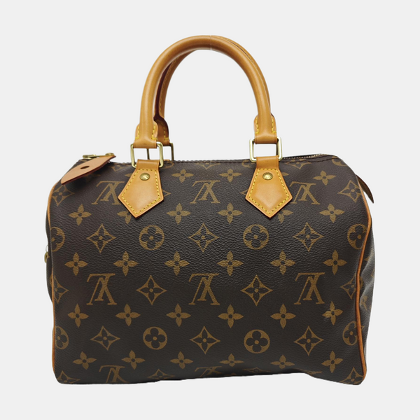 SPEEDY 25 Monogram Coated Canvas Brown