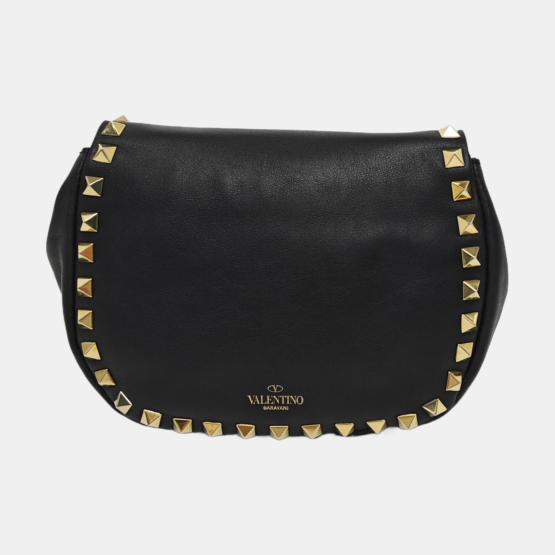 Rockstud Calfskin Black