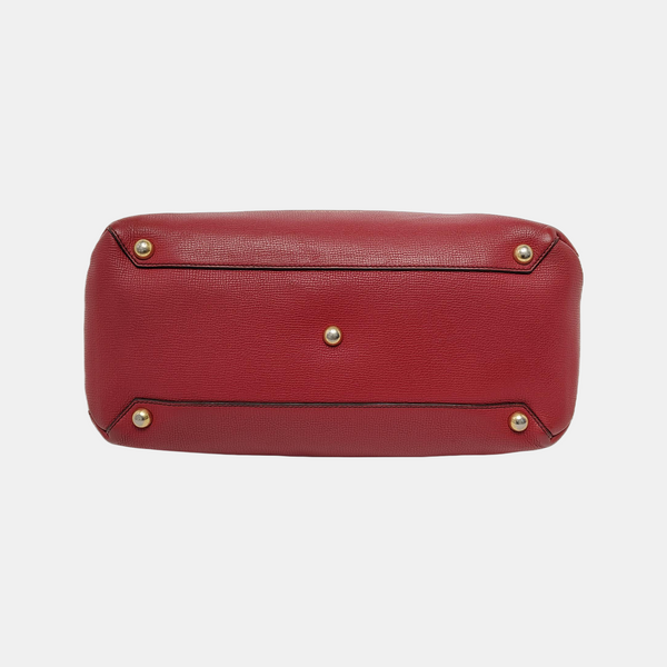 The Banner Medium Calfskin Red