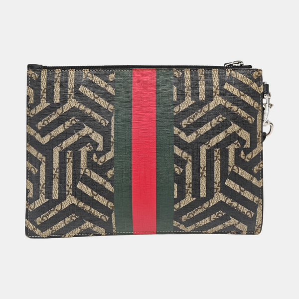 Monogram Coated Canvas Clutch Multicolor