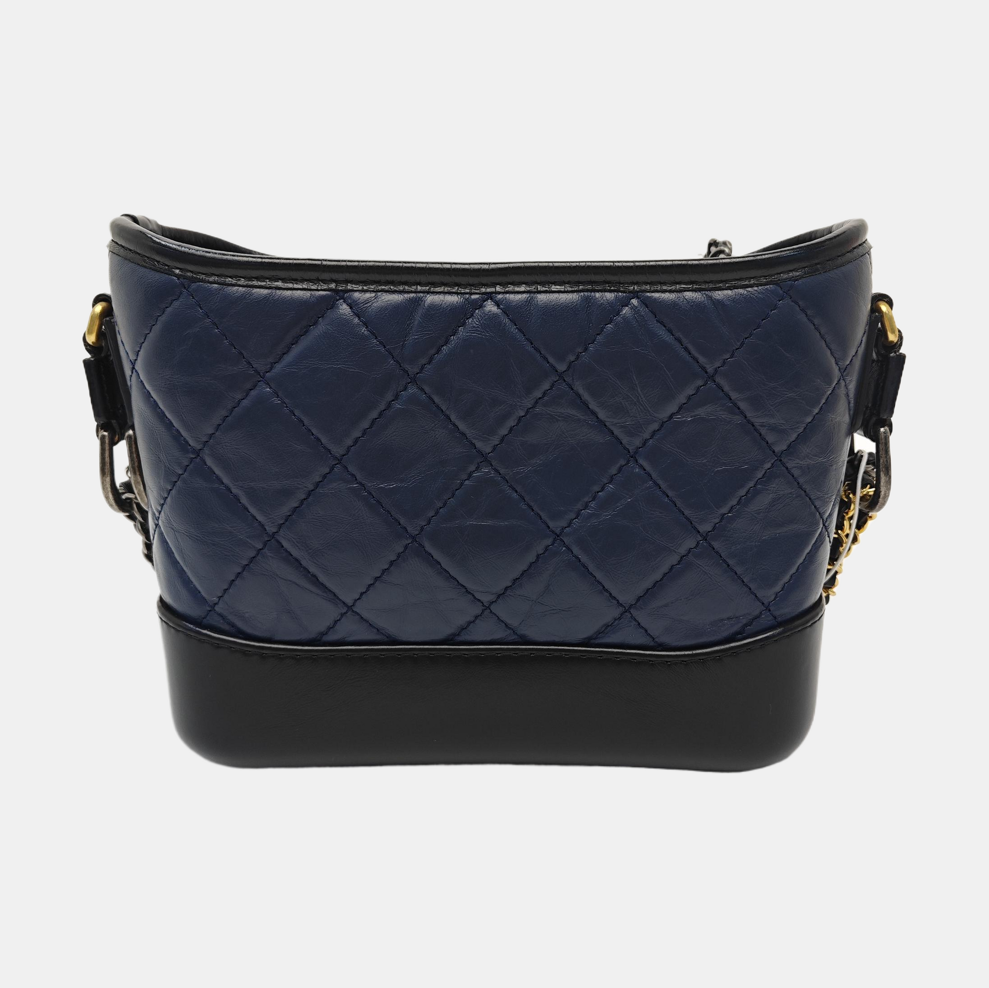 GABRIELLE Small Quilted Calfskin Blue