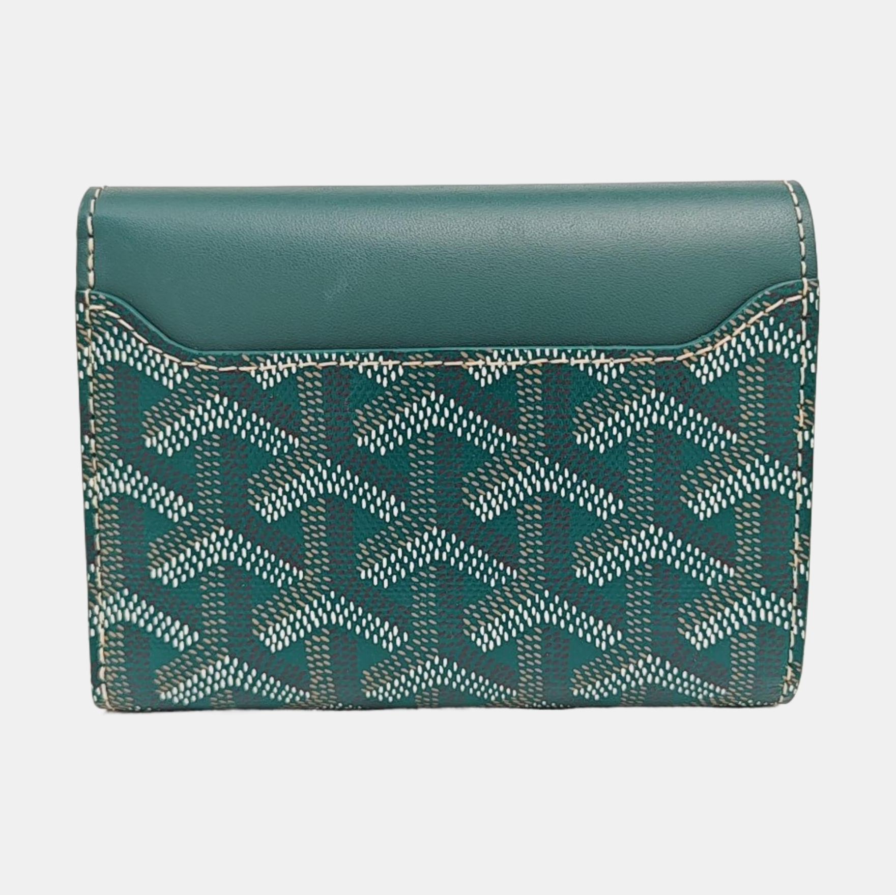 Saint-Marc Coated Canvas Green Wallet