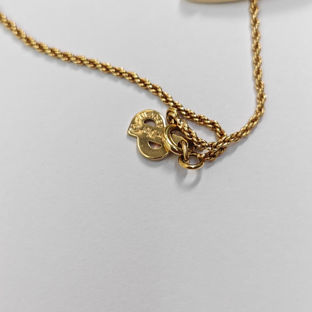 Twist Round Metal Gold Necklace