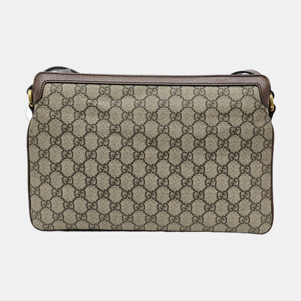 Ophidia Medium Monogram Coated Canvas Beige