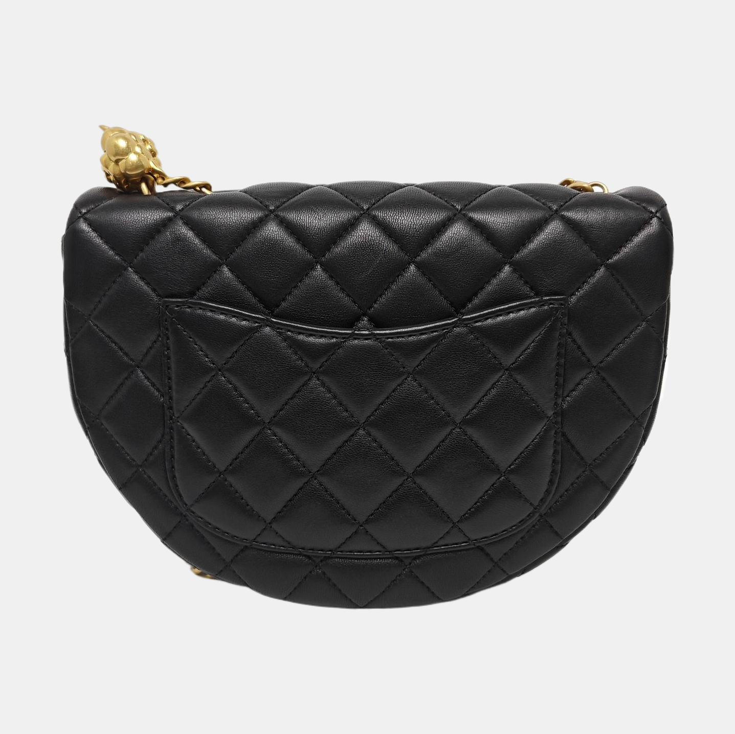 Quilted Lambskin Shoulder Bag Small Black