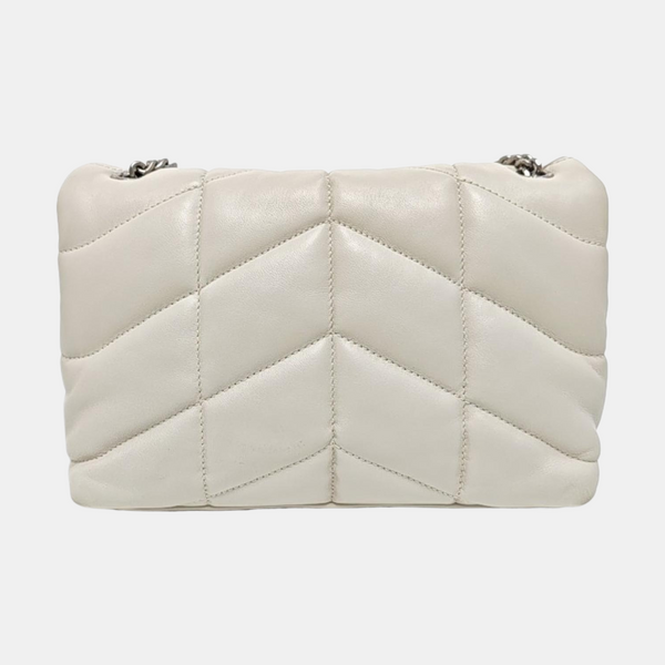 PUFFER TOY Mini Quilted Lambskin White