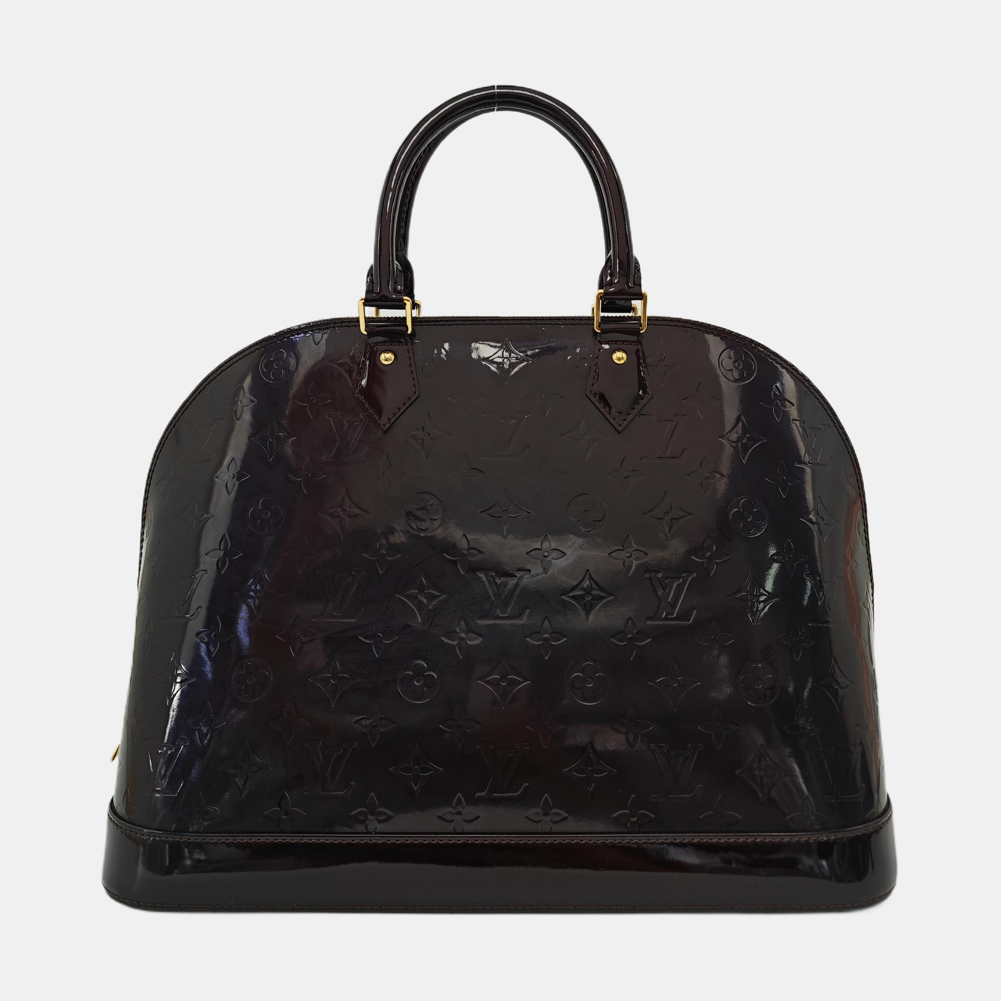 ALMA MM Monogram Patent Leather Red