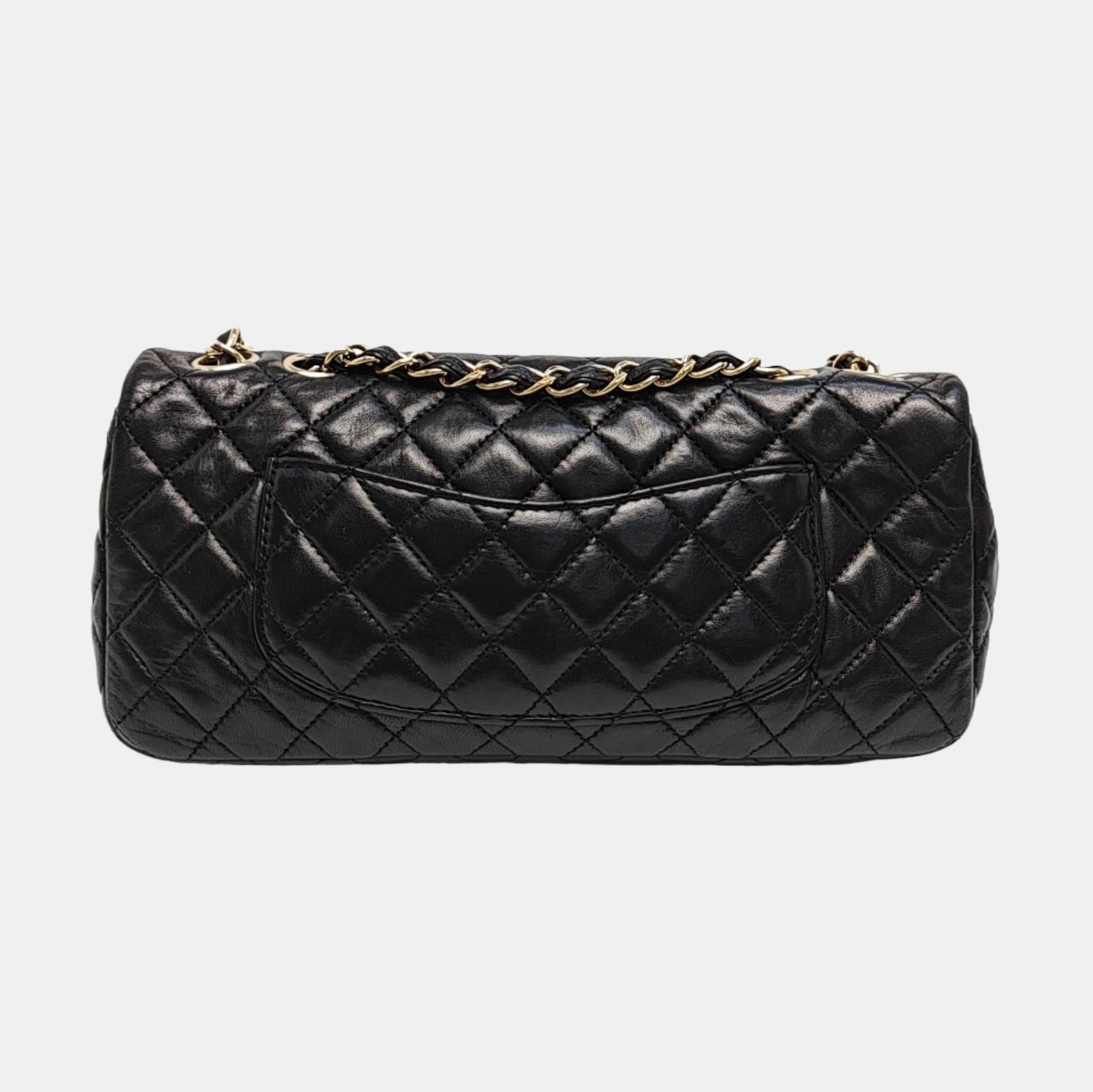 Authenticated pre-owned  CLASSIC FLAP Quilted Lambskin Black - Shoulder Bag at Looply