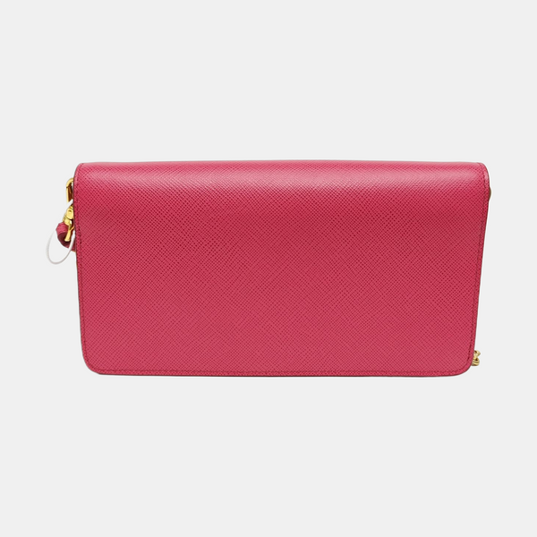 Saffiano Calfskin Shoulder Bag Red