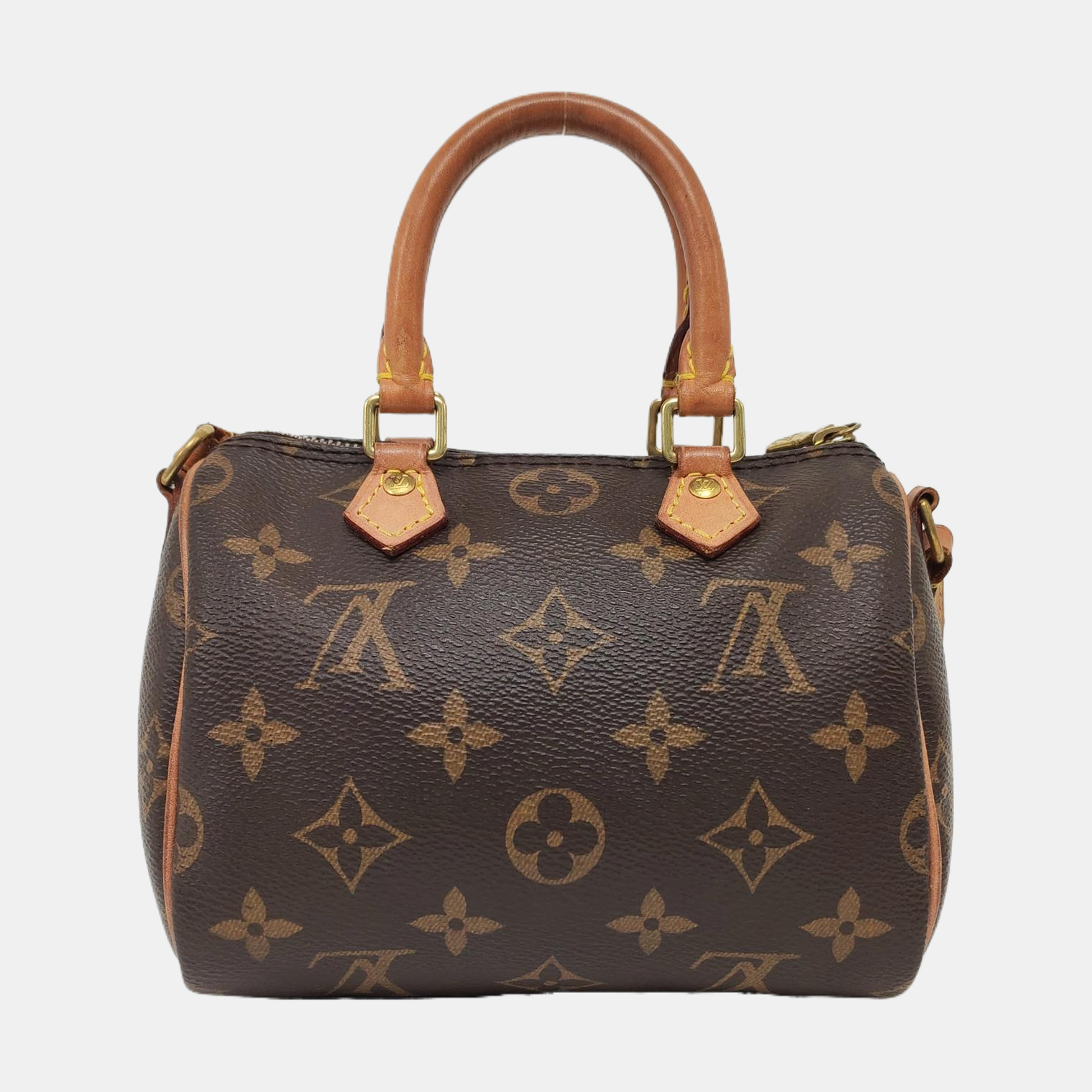 SPEEDY Nano Monogram Coated Canvas Brown