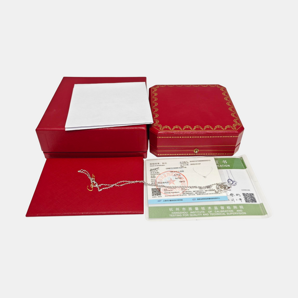 LOVE 18k White Gold Silver Necklace