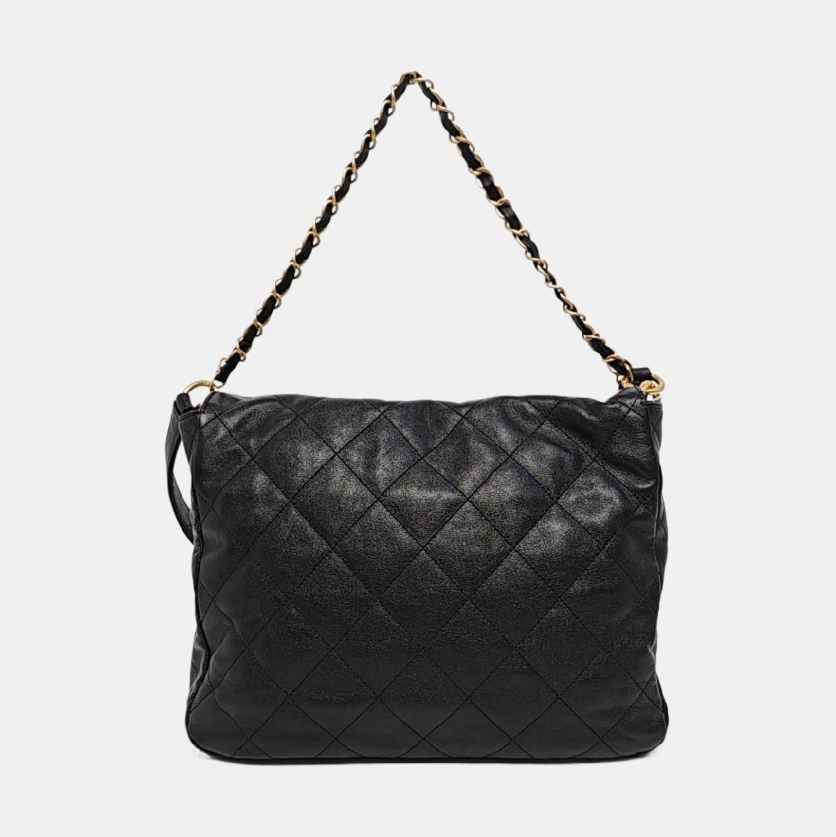 Suppletwins Large Quilted Calfskin Black