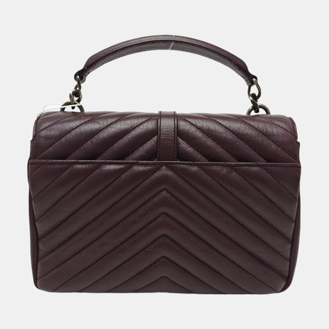 COLLEGE Medium Chevron Lambskin Red