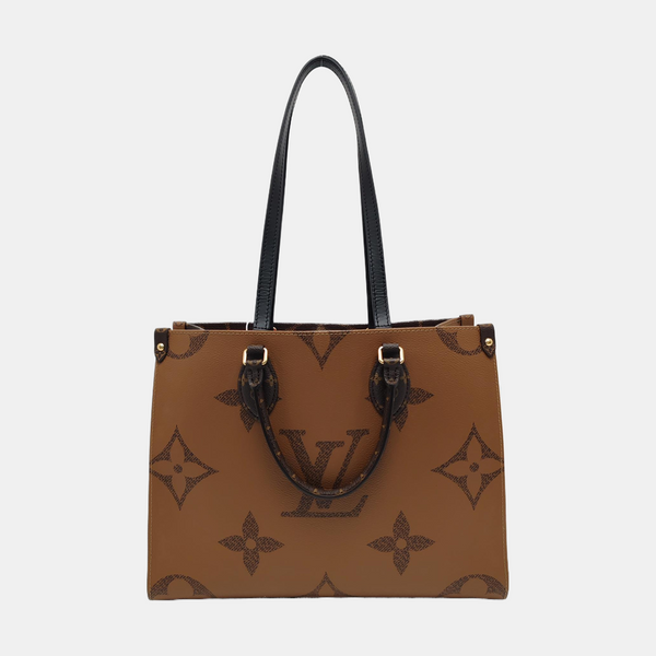 Authenticated pre-owned  ONTHEGO MM Monogram Coated Canvas Brown - Tote Bag at Looply