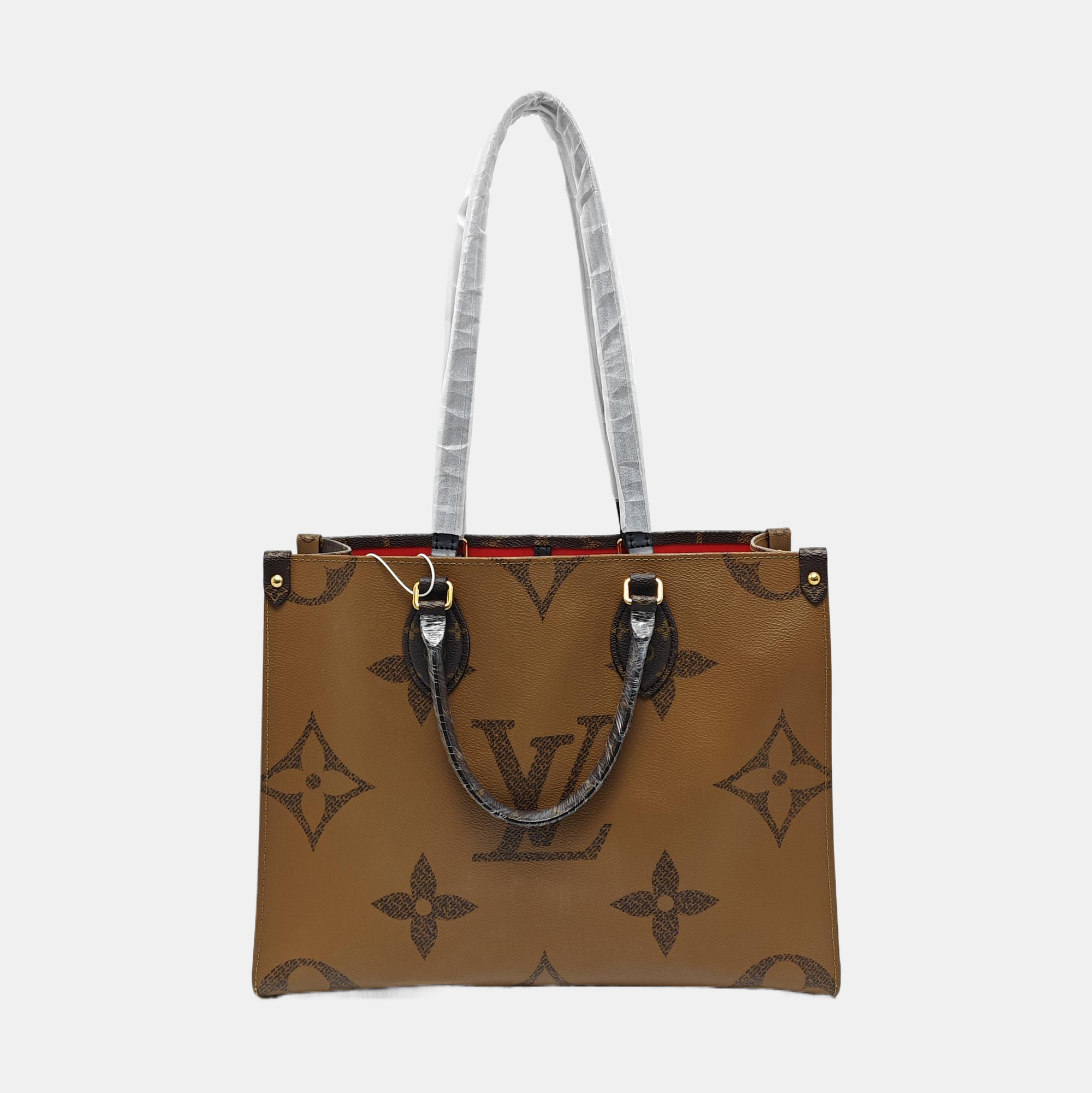 ONTHEGO MM Monogram Coated Canvas Brown