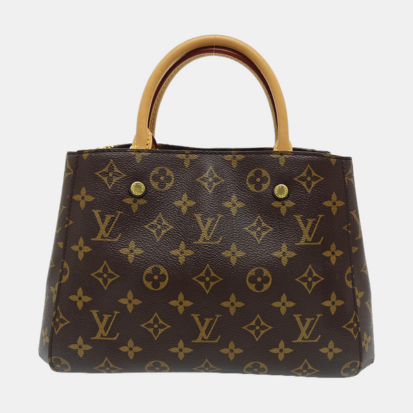 MONTAIGNE BB Monogram Coated Canvas Brown