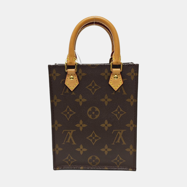 SAC PLAT Mini Monogram Coated Canvas Brown