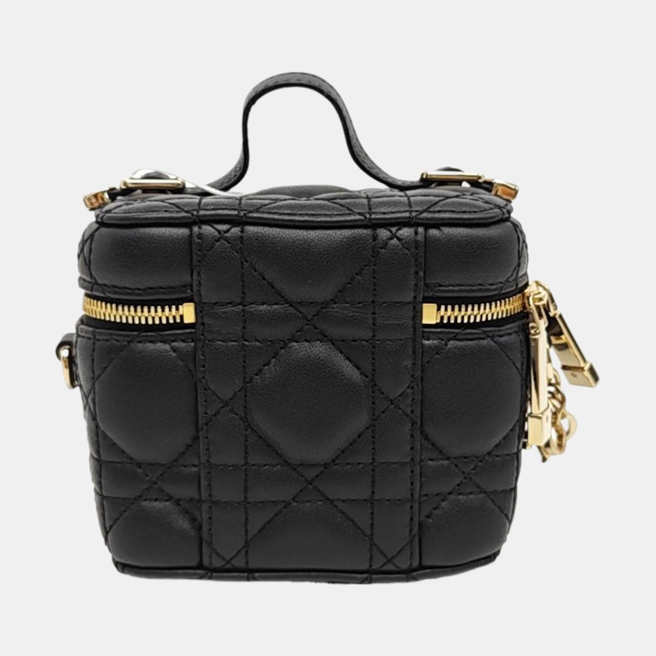 Lady Dior Super Mini Cannage Lambskin Black