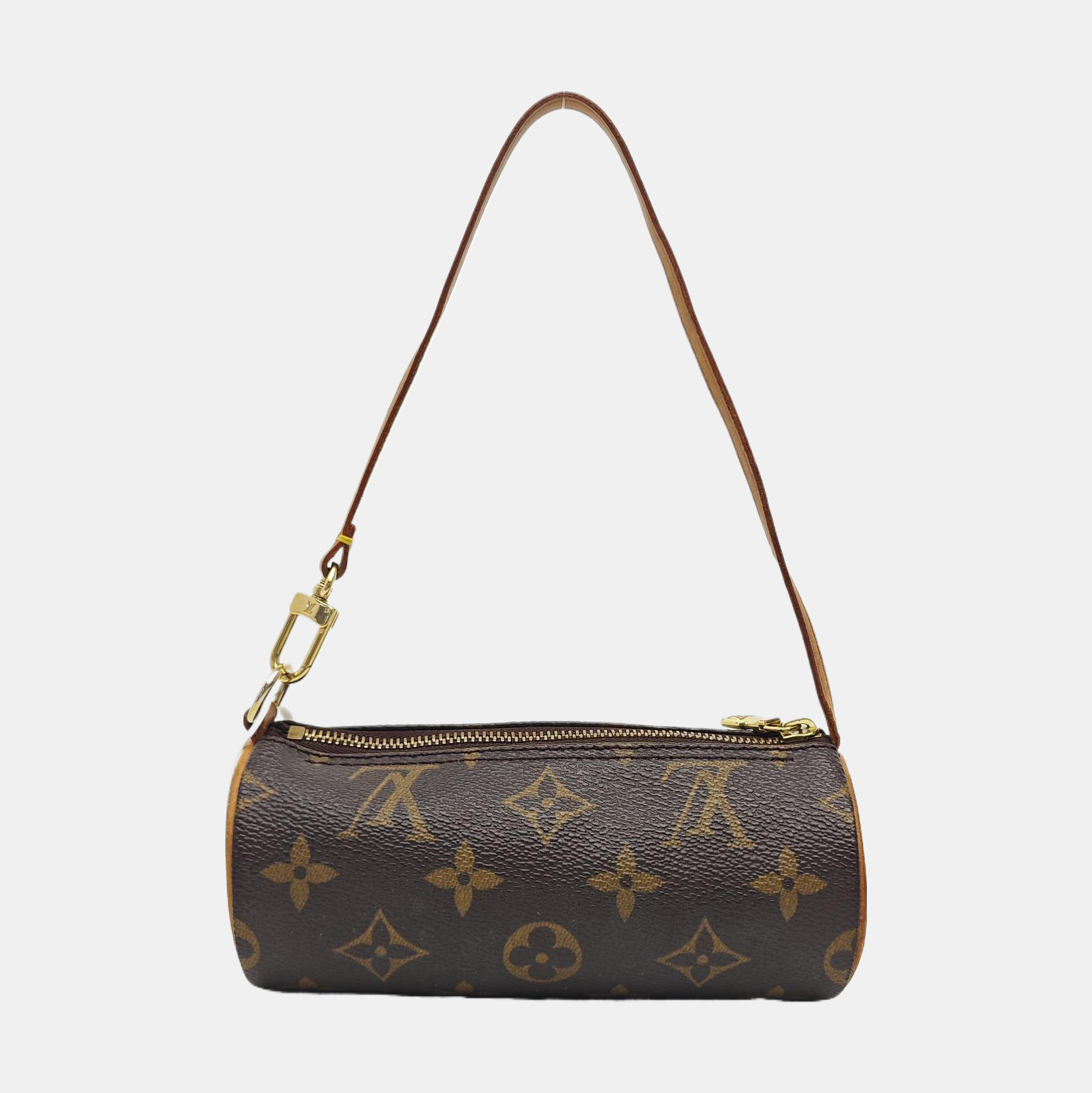PAPILLON Mini Monogram Coated Canvas Brown