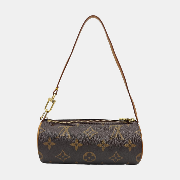 PAPILLON Mini Monogram Coated Canvas Brown