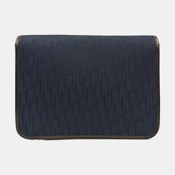 Oblique Canvas Shoulder Bag Blue