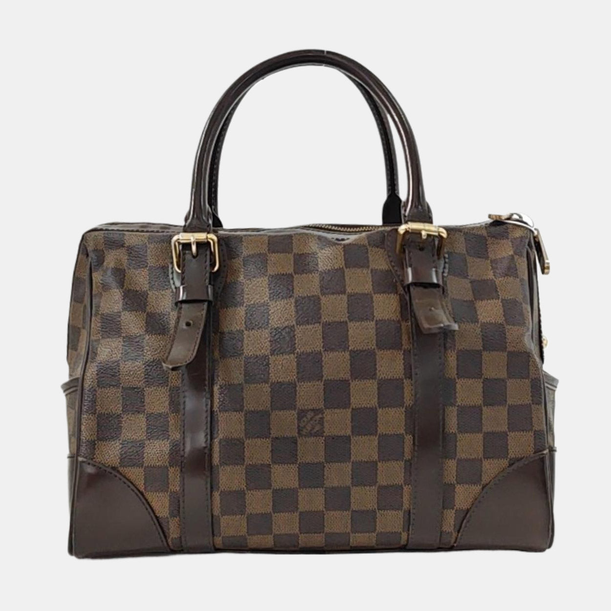 BERKELEY Damier Ebene Coated Canvas Brown