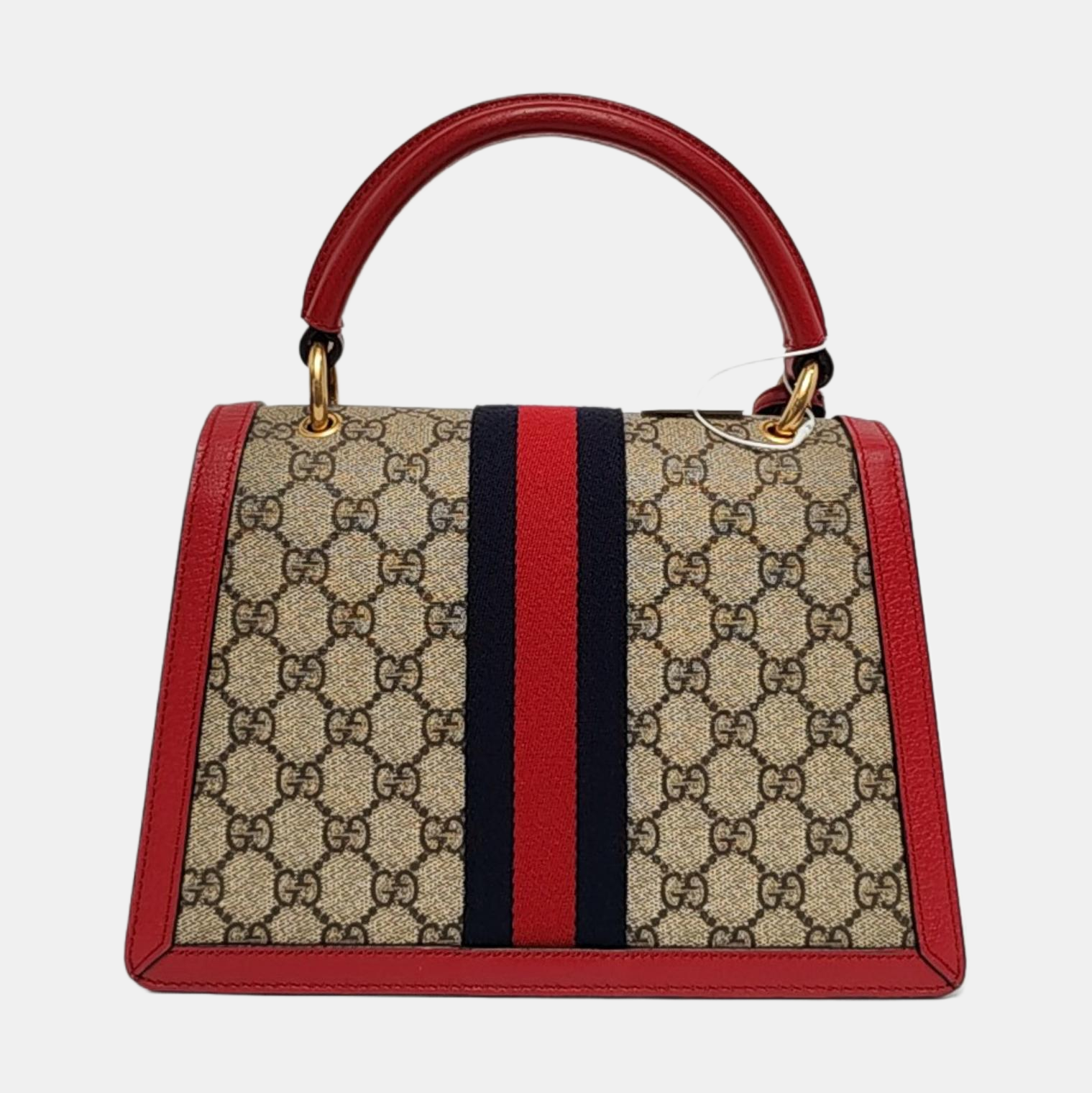 Queen Margaret Small Monogram Coated Canvas Beige