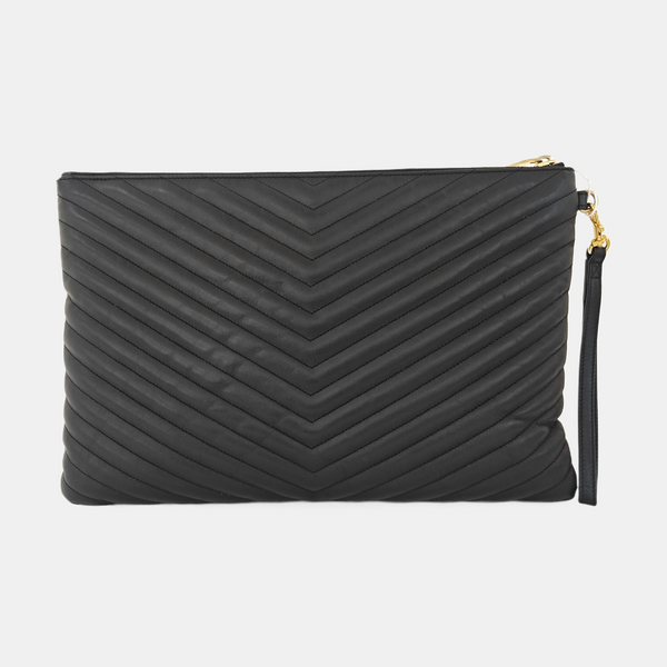MONOGRAM Chevron Calfskin Black