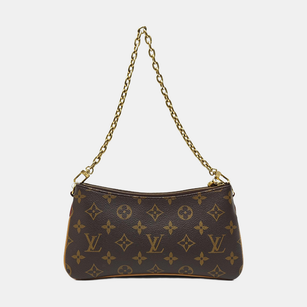 LIV POCHETTE Monogram Coated Canvas Brown