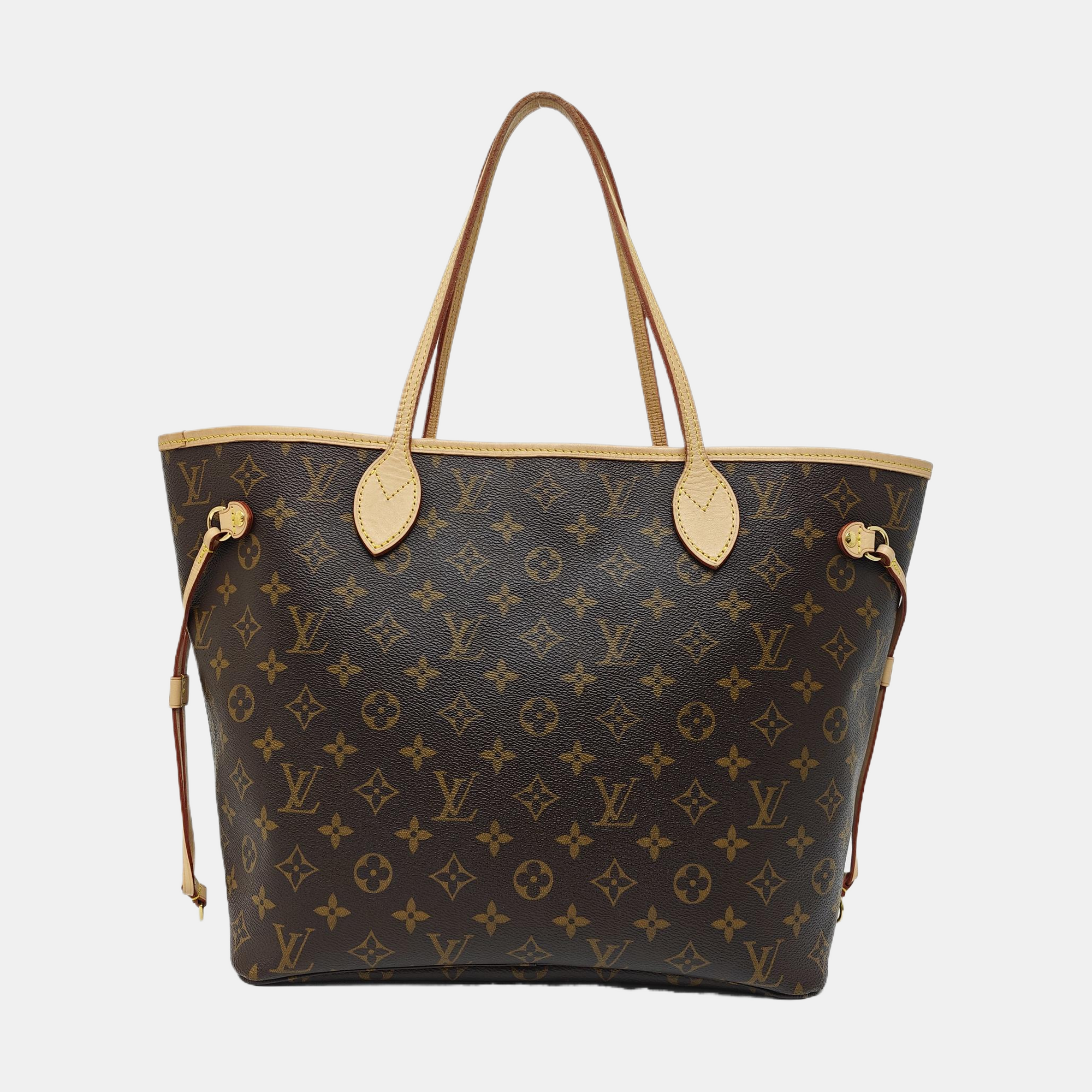 NEVERFULL MM Monogram Coated Canvas Brown